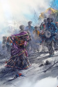 Ali Abbas, 15 x 22 inch, Watercolor on Paper, Figurative Painting, AC-AAB-326